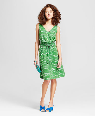 Yeshaa Women's A-line green Dress